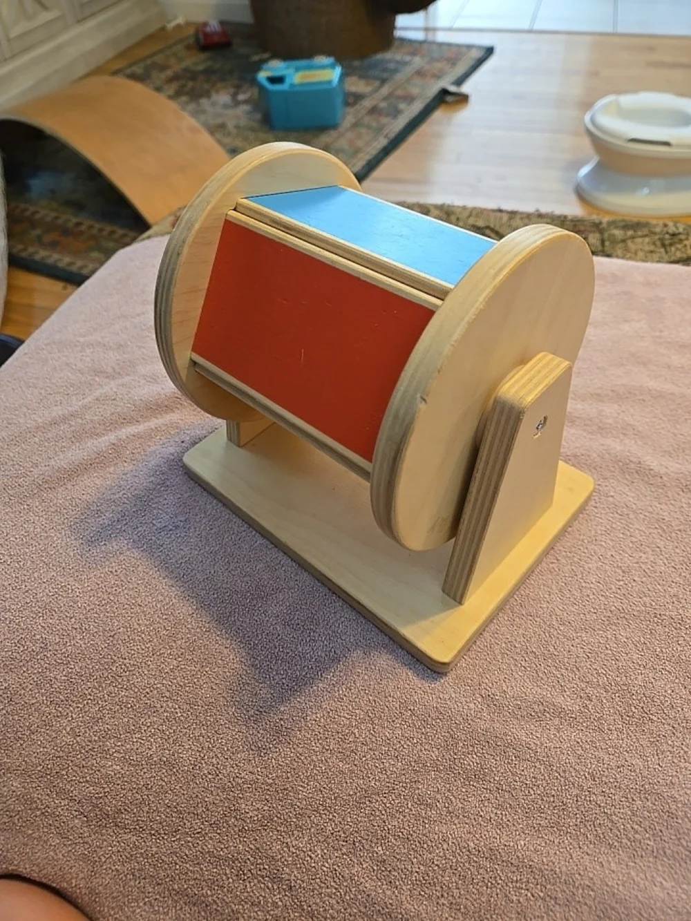 Wooden Spinning Rainbow Drum LOVEVERY